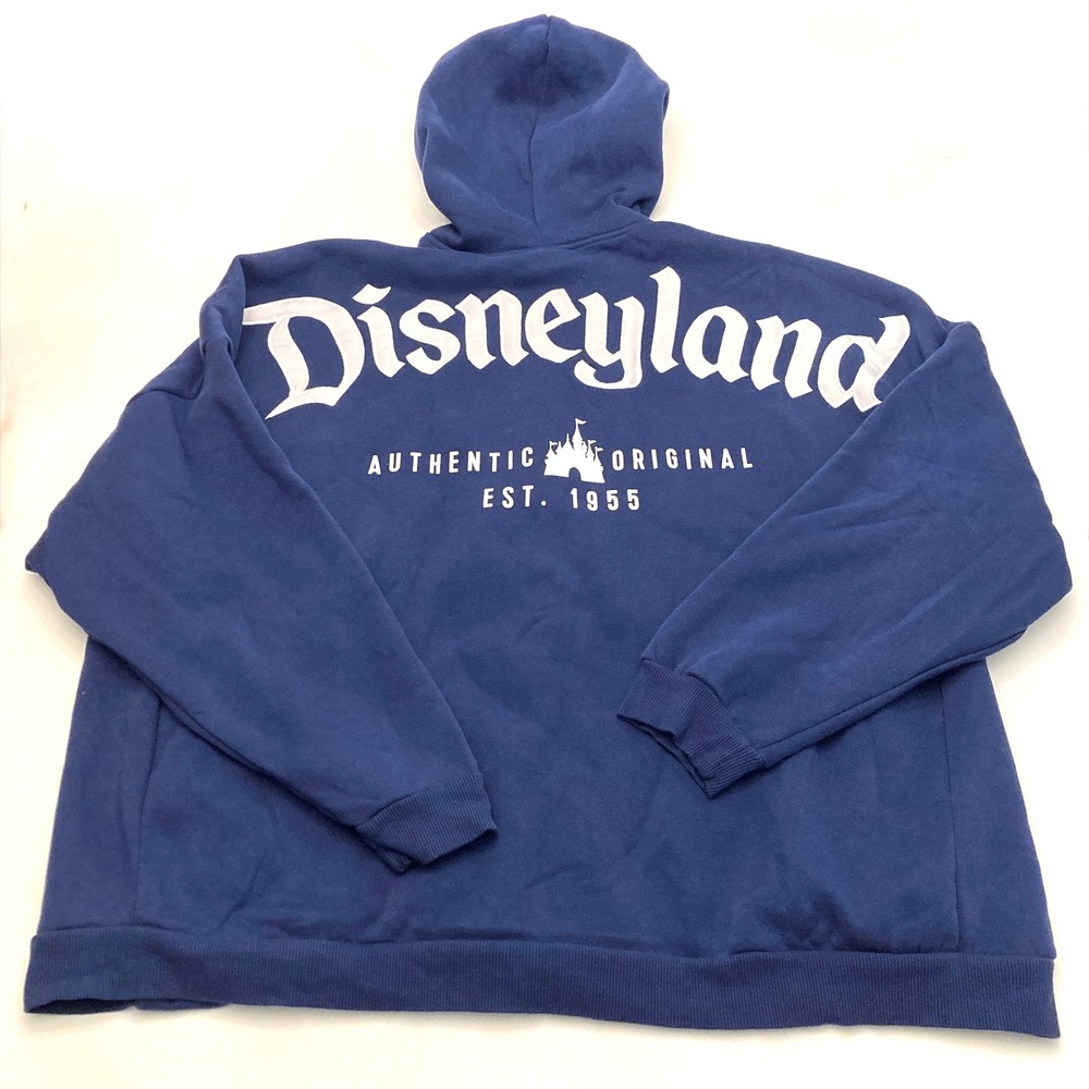 Disneyland Est 1955 Royal Blue Hoodie Unisex XXL Embroidered Sewn On Logo Zip